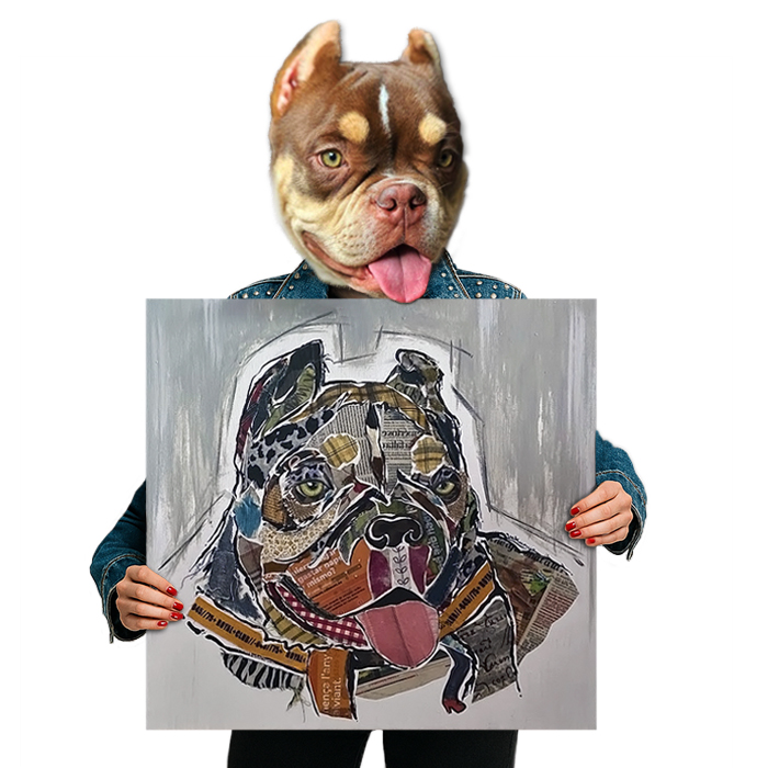 Lienzo pintado a mano con técnica mixta.