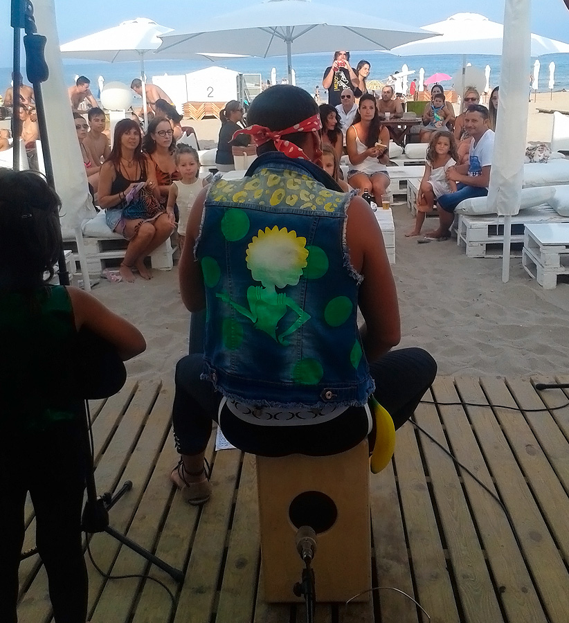 Chaleco vaquero personalizado para evento.